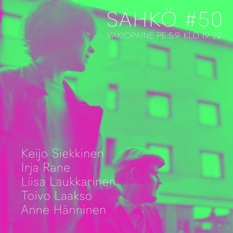 Sähkö #50 Vakiopaineessa pe 5.9. klo 19-22